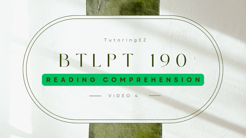 BTLPT 190 Reading Intro